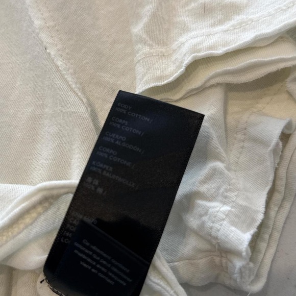 Urban Outfitters Cotton Cream white top V-neckline embroidered detail size S-P - Picture 8 of 8